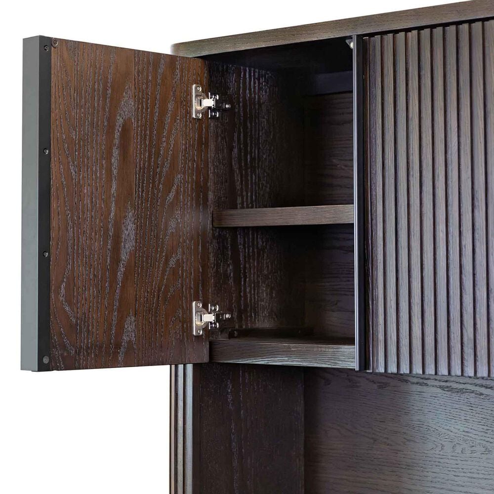 Wycliff Bay Tulane Office Credenza with Hutch in Dark Chocolate, , large