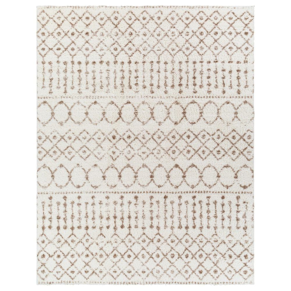 37B Aliyah Shag Tan and Cream 2" x 2"11" Area Rug, , large