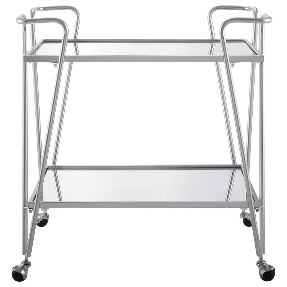Linon Home Decor Mid-Century Bar Cart in Silver, , large