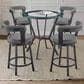 Blue River Naomi and Bryant 5-Piece Counter Height Dining Set in Matte Black, , large