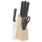 Home Basics 7-Piece Knife Block Cutlery Set in Black, , large