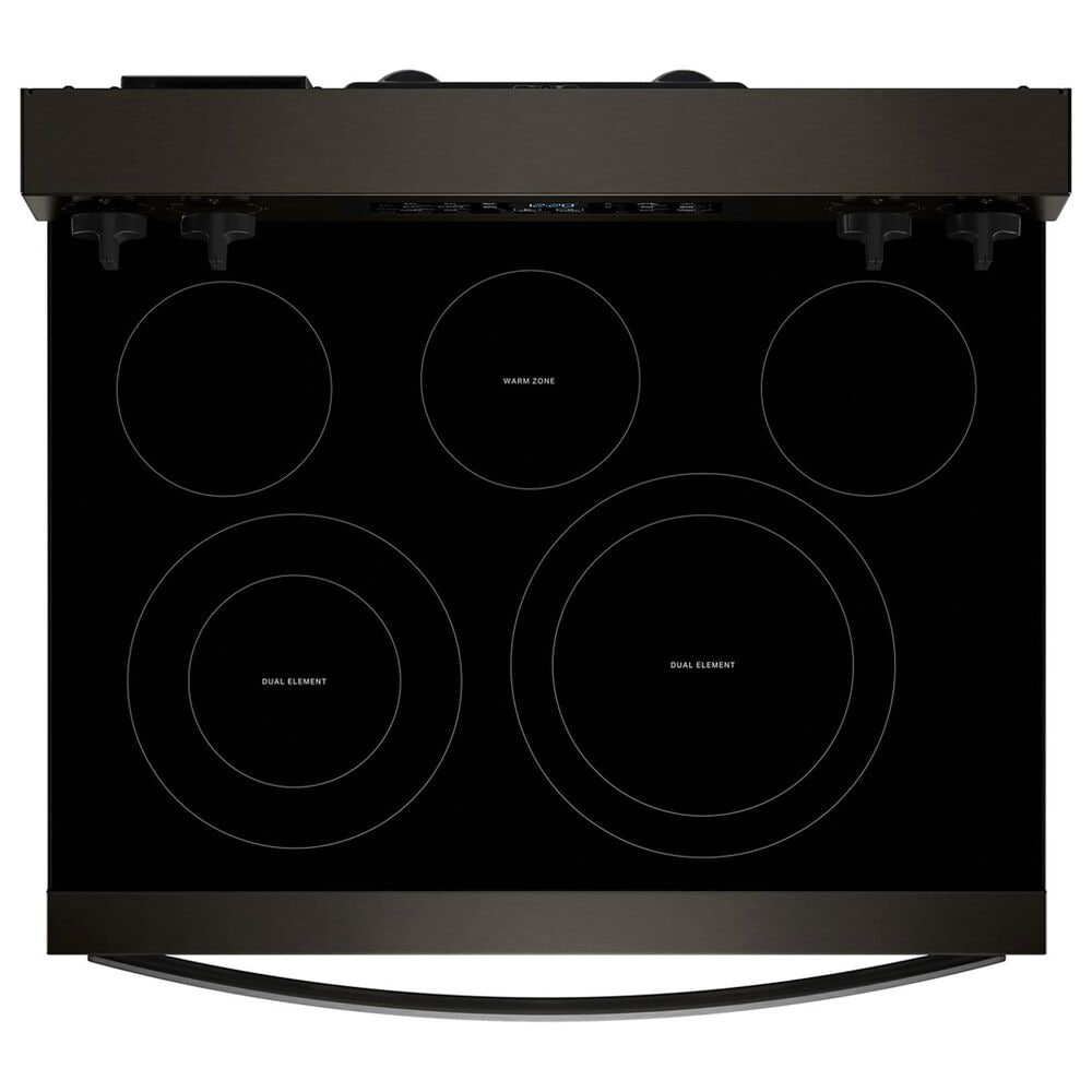 Whirlpool 5.3 Cu. Ft. Electric Range with Air Cooking Technology in Black-on-Stainless, , large