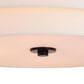 Vaxcel Burnaby 4-Light Semi-Flush Mount with White Linen Shade in Black, , large