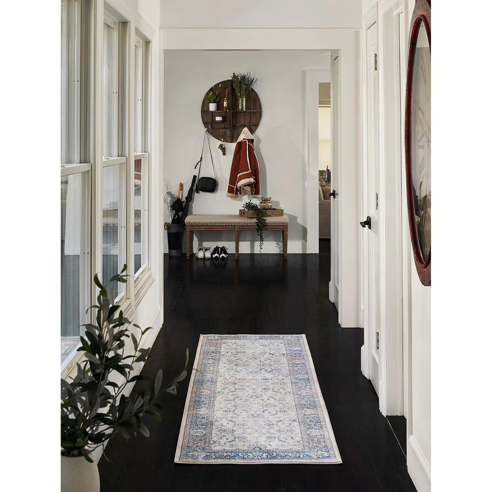 Momeni Izmir IZ-02 2&#39;6&quot; x 8&#39; Blue Runner, , large