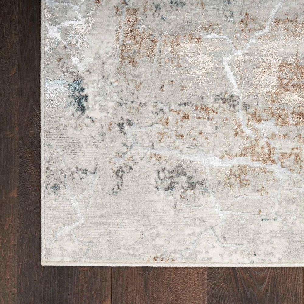 Nourison Glitz GLZ23 Grey and Multicolor 3&#39;11&quot; x 5&#39;11&quot; Area Rug, , large