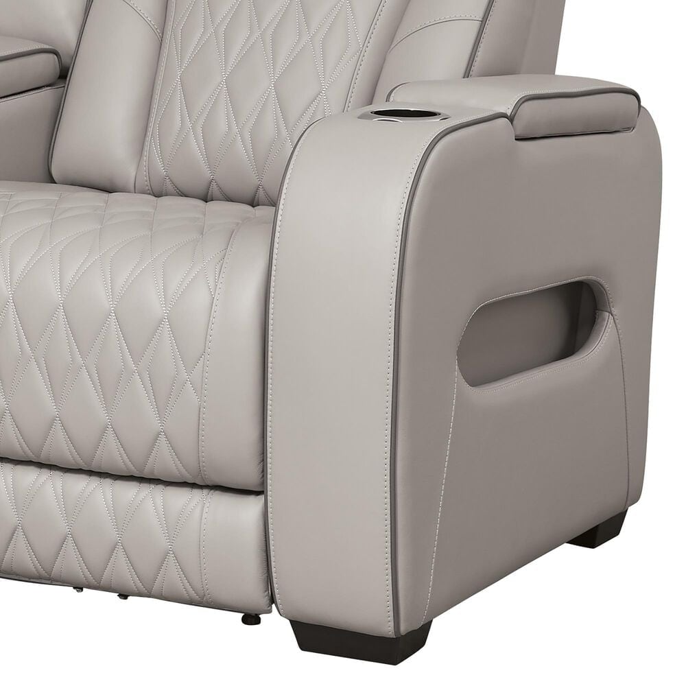 Ashley Boyington Power Reclining Loveseat with Console in Gray, , large
