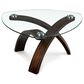 Nicolette Home Allure Pie Shaped Coffee Table in Dark Mahogany, , large