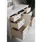 James Martin Vanities Brittany 48" Single Bathroom Vanity in Bright White with 3 cm Arctic Fall Solid Surface Top and Rectangle Sink, , large