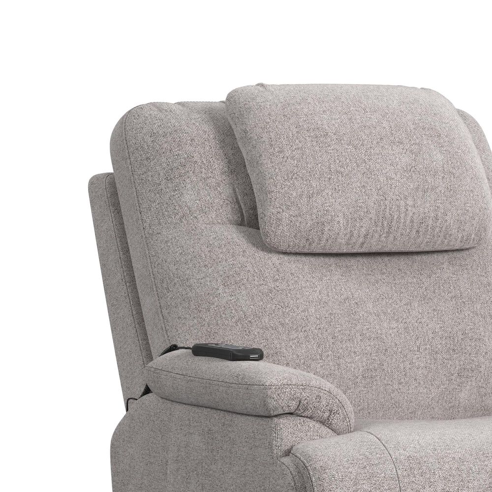 Flexsteel Zecliner Petite Power Lift Recliner in Dove, , large