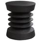 Hearth and Haven Outdoor Round Side Table with Coil-Inspired Pedestal Base in Black, , large