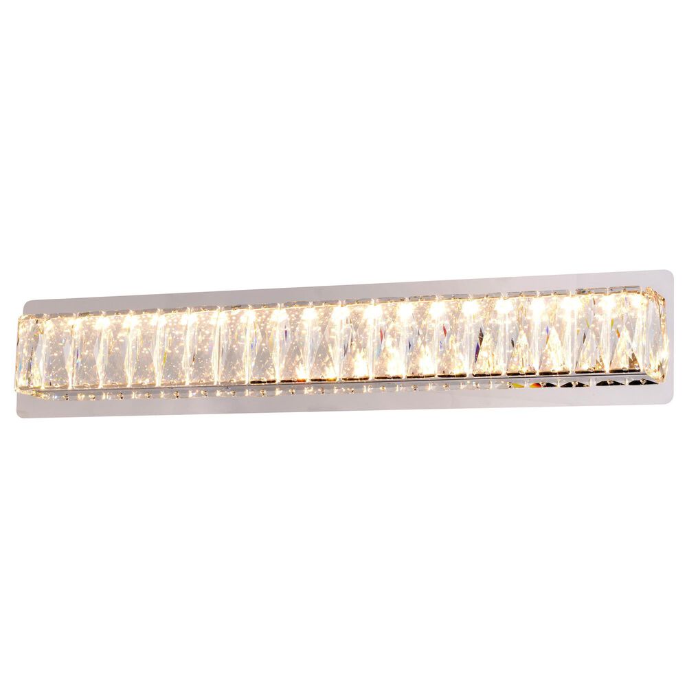 Vaxcel Melrose 1-Light Bathroom Vanity with LED Light in Chrome, , large