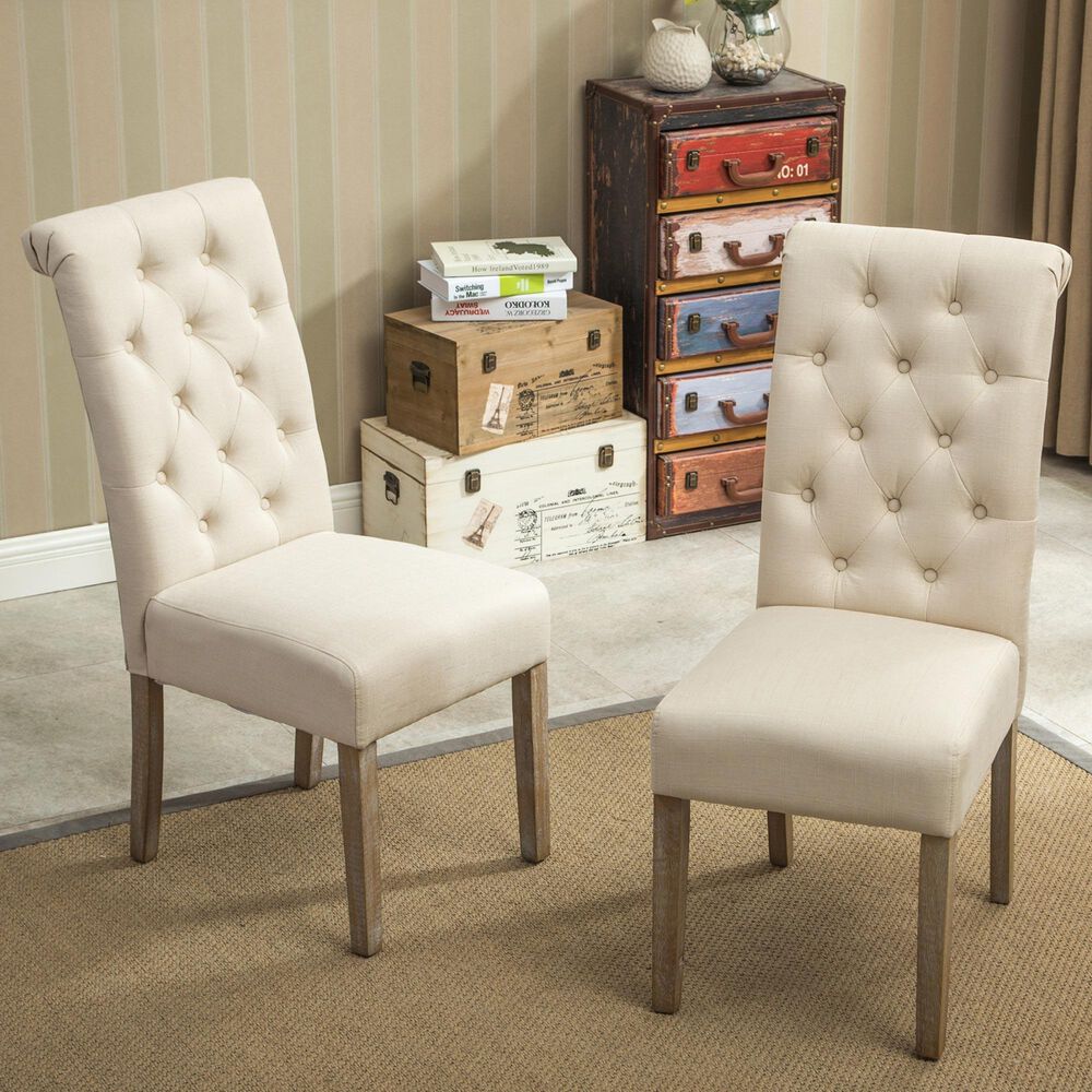 Hearth and Haven Habit Side Chair with Beige Cushion in Tan (Set of 2), , large