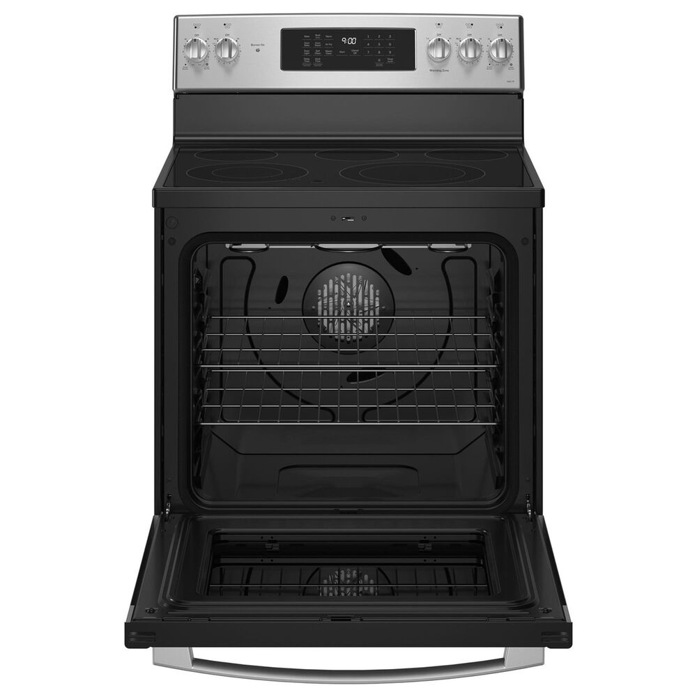 GE Profile 4-Piece Kitchen Package with 27.7 Cu. Ft. French Door Refrigerator and 30&quot; Smart Freestanding Electric Range in Stainless Steel, , large