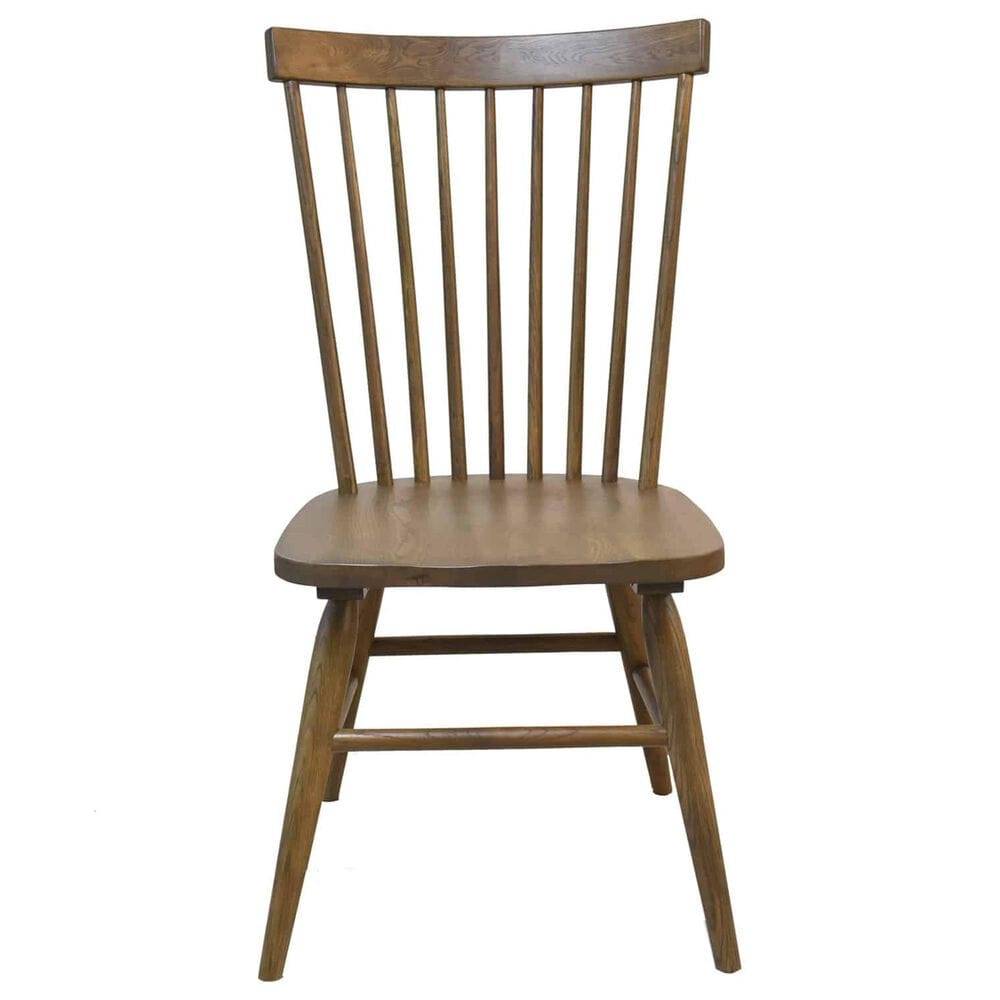 INTERCON Colonial Oak 5-Piece Round Dining Set in Weathered Chestnut, , large