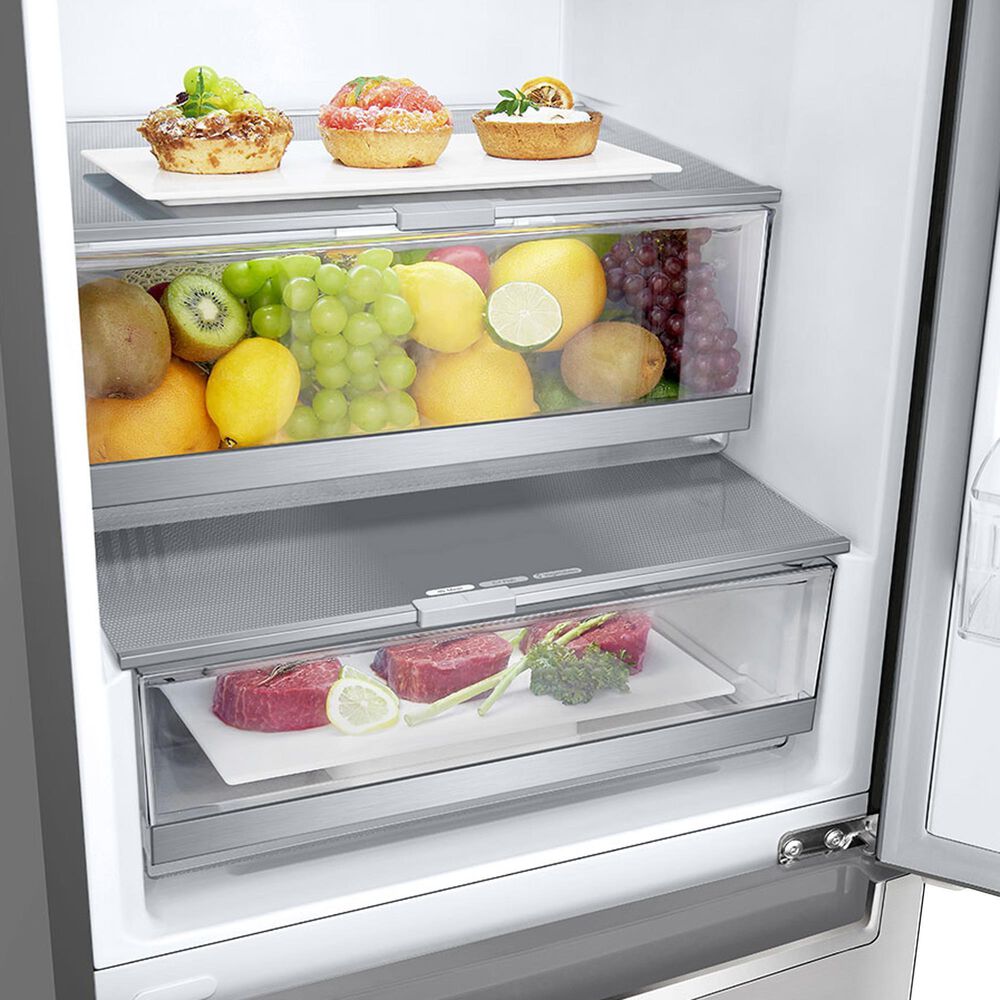 LG 12 Cu. Ft. Bottom Freezer Counter-Depth Refrigerator in Stainless Steel, , large