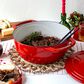Lodge USA Enamel 7.5 Qt. Cast Iron Dutch Oven in Cherry On Top, , large