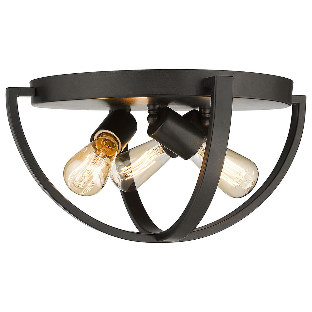 Golden Lighting Colson 15" Flush Mount in Etruscan Bronze, , large