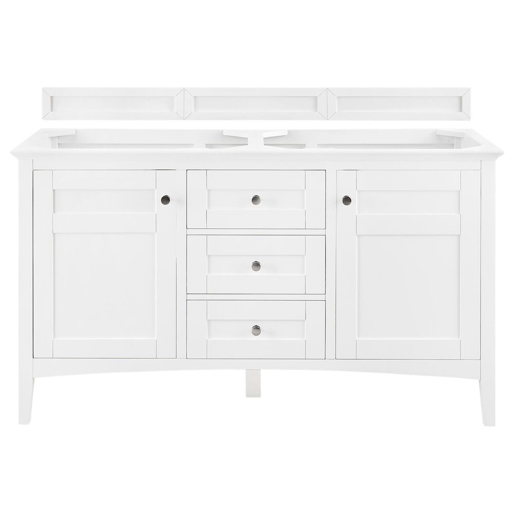 James Martin Palisades 60" Double Vanity Cabinet in Bright White, , large