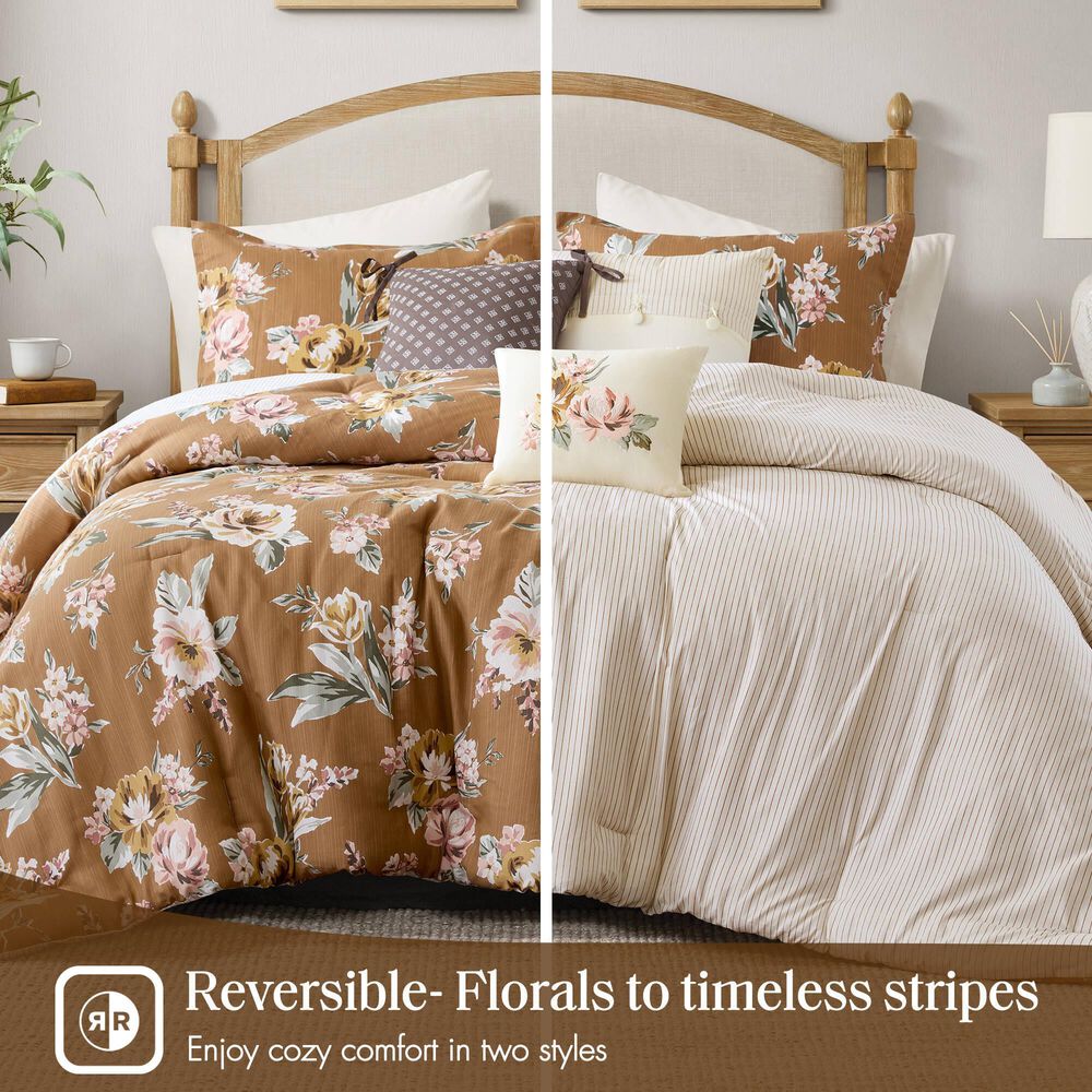 Hampton Park Salara 7-Piece King Comforter Set in Terracotta, , large