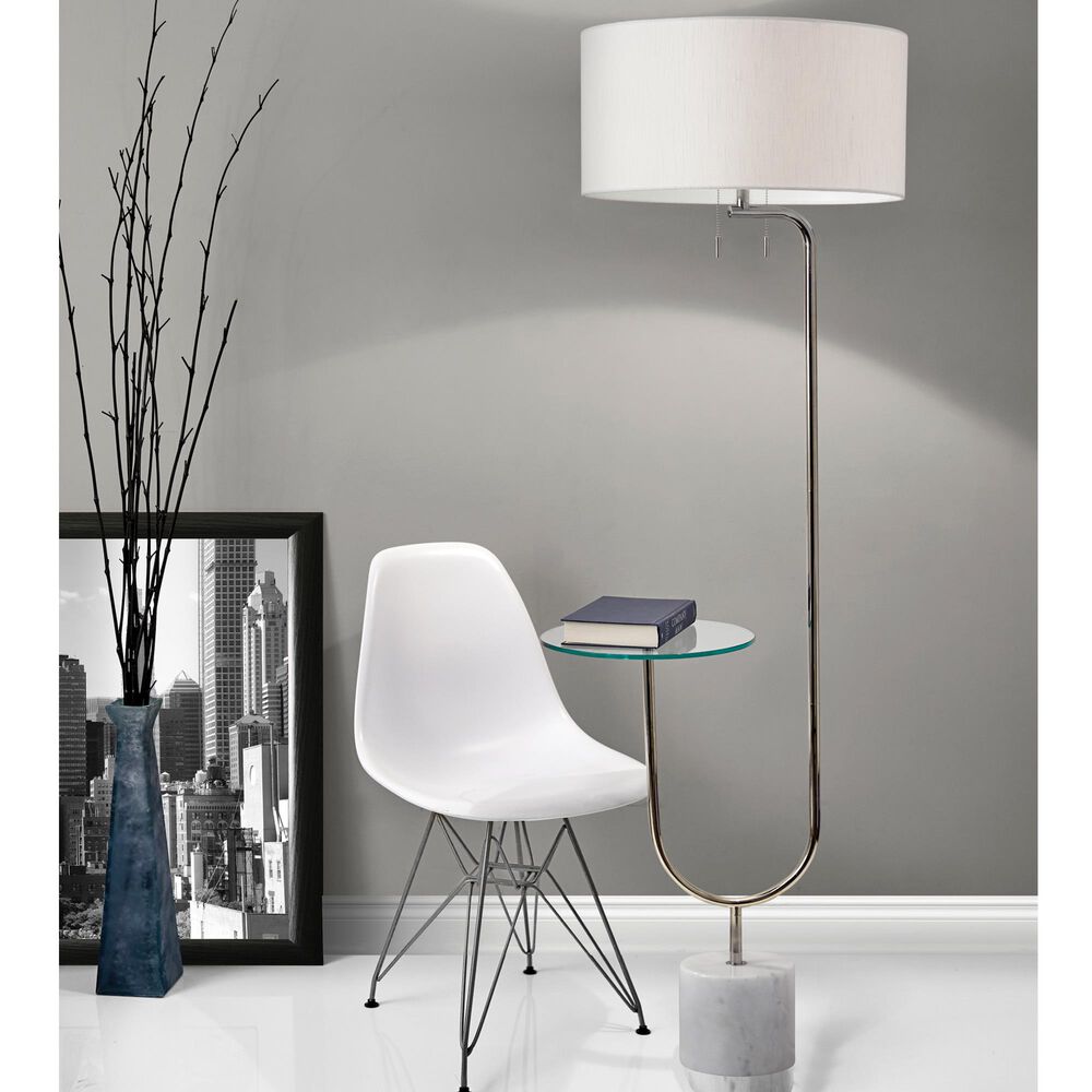 Adesso Sloan Floor Lamp in Polished Nickel, , large