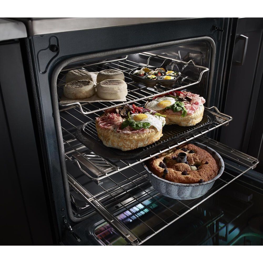 Frigidaire Gallery 40-in Glass Top 6.4-cu ft Self-Cleaning Convection Oven  Freestanding Electric Range (Stainless Steel) at