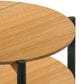 Furniture of America Elovier Coffee Table with Open Shelf in Natural and Black, , large