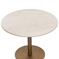 Club Collection By Sunpan Iska 39.5" Round Bistro Table in Cream and Antique Brass - Table Only, , large