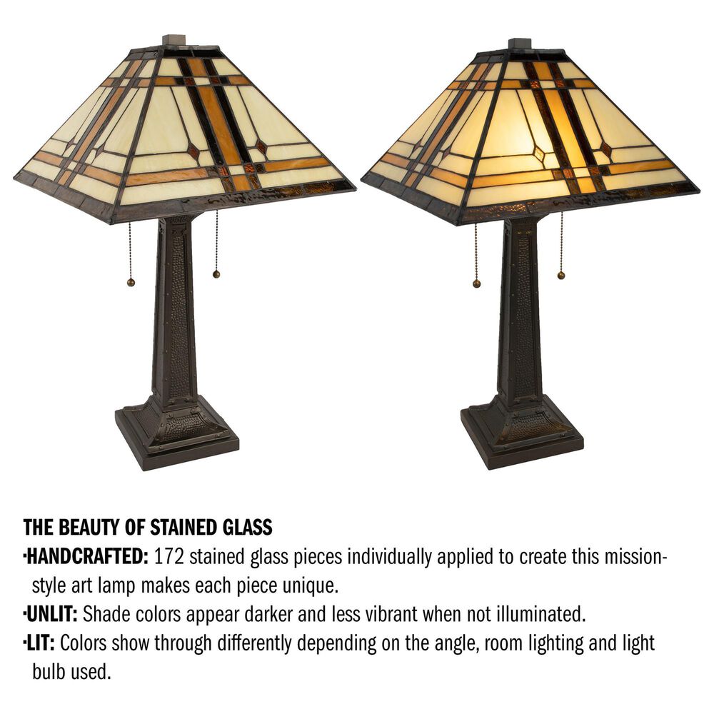 Timberlake Tiffany Style Mission Table Lamp in Multicolor, , large