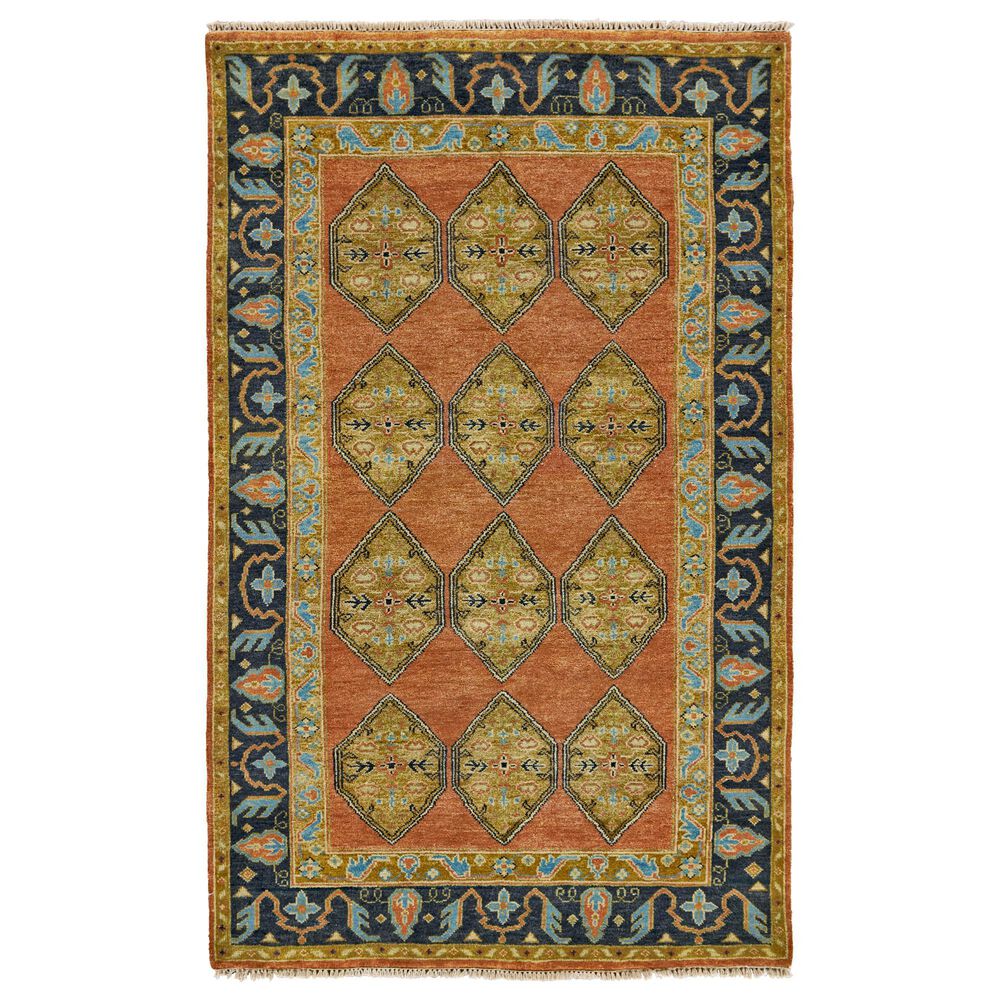 Feizy Rugs Ustad 2" x 3" Rust and Charcoal Area Rug, , large