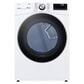 LG 7.4 Cu. Ft. Smart Front Load Electric Dryer with TurboSteam in White, , large
