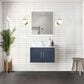 Lexora Home Geneva 30" Single Bathroom Vanity Cabinet Only in Glossy White and 30" LED Mirror, , large