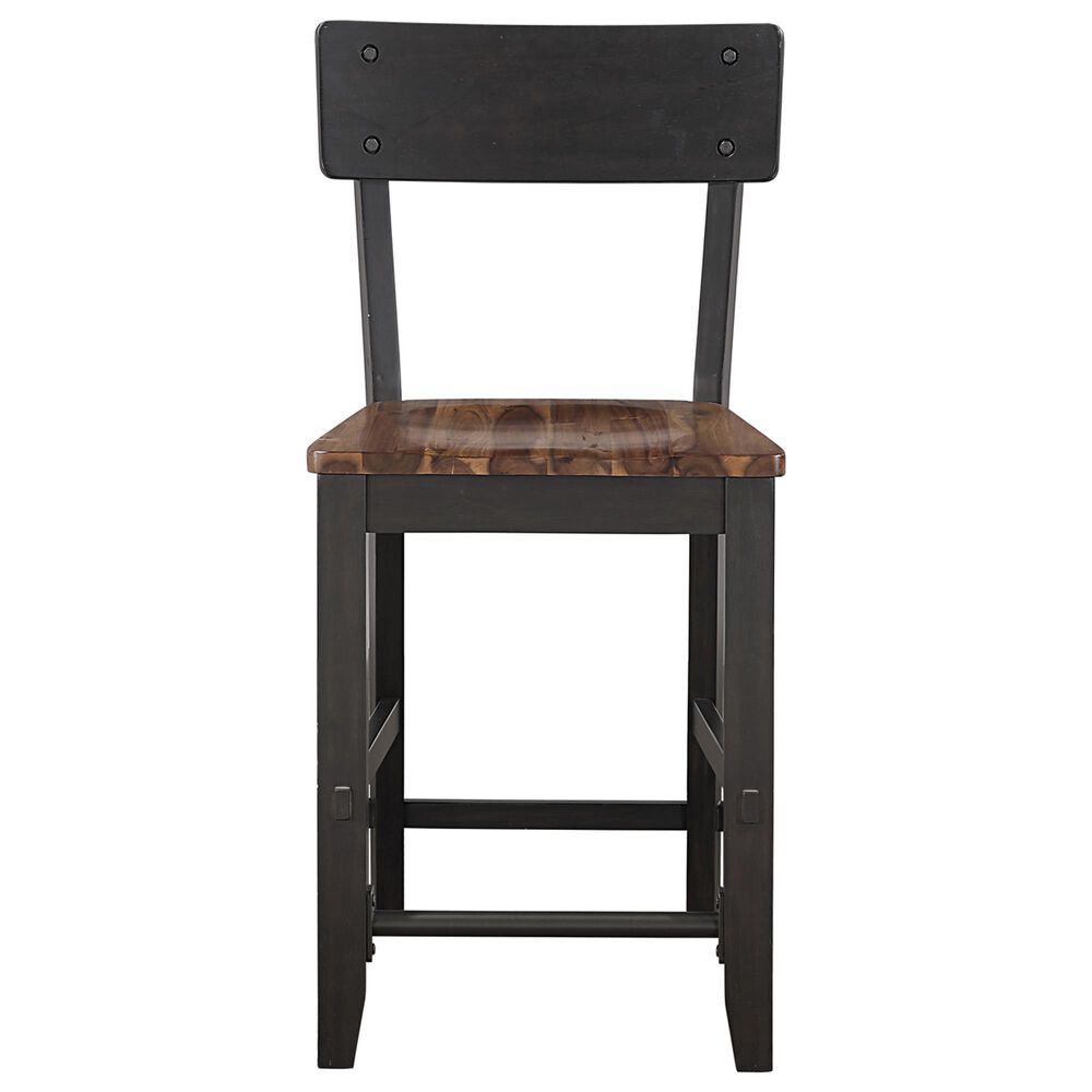 Steve Silver Bermuda Counter Stool in Black and Dark Acacia, , large