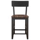Steve Silver Bermuda Counter Stool in Black and Dark Acacia, , large