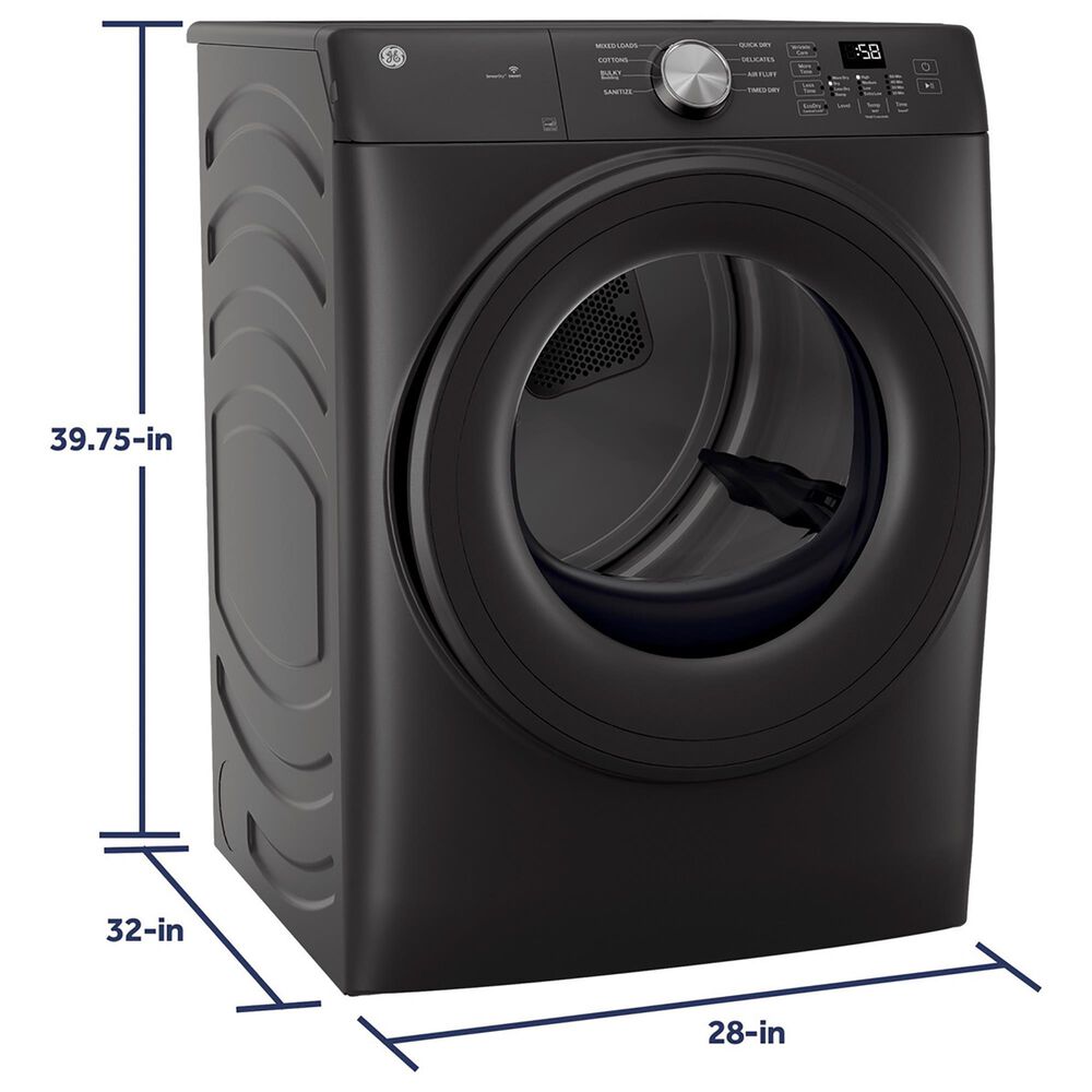 GE 7.8 Cu. Ft. Capacity Smart Front Load Electric Dryer in Carbon Graphite, , large