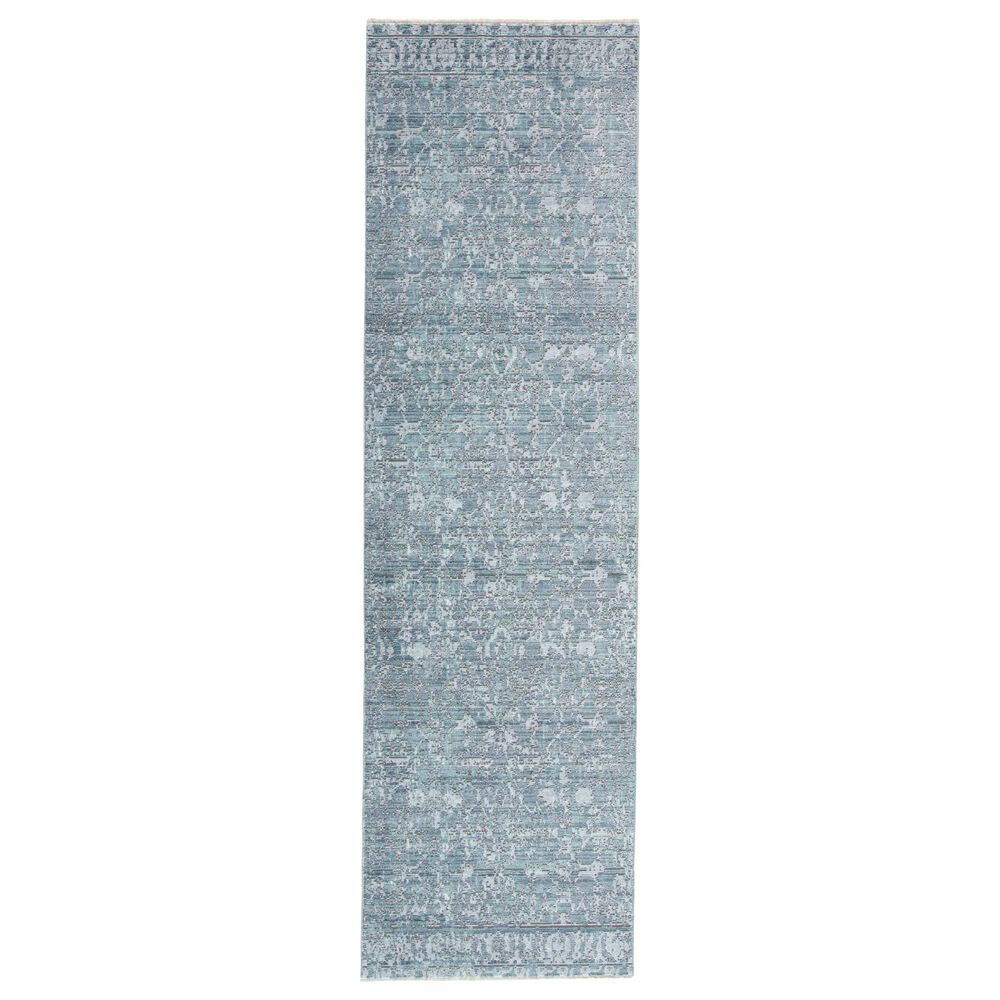 Feizy Rugs Cecily 3595F 2"3" x 8" Blue and Turquoise Runner , , large