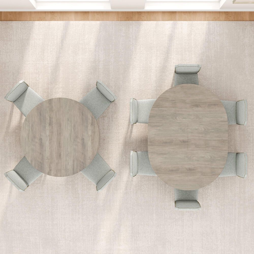 GARVEE 47" Dining Table with Leaf Storage in Gray - Table Only, , large