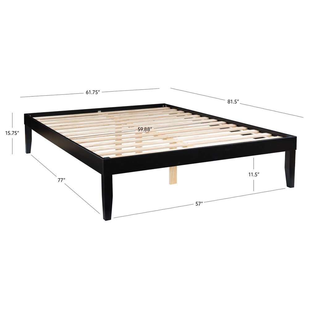 Linon Home Decor Polly Queen Platform Bed in Bold Black, , large