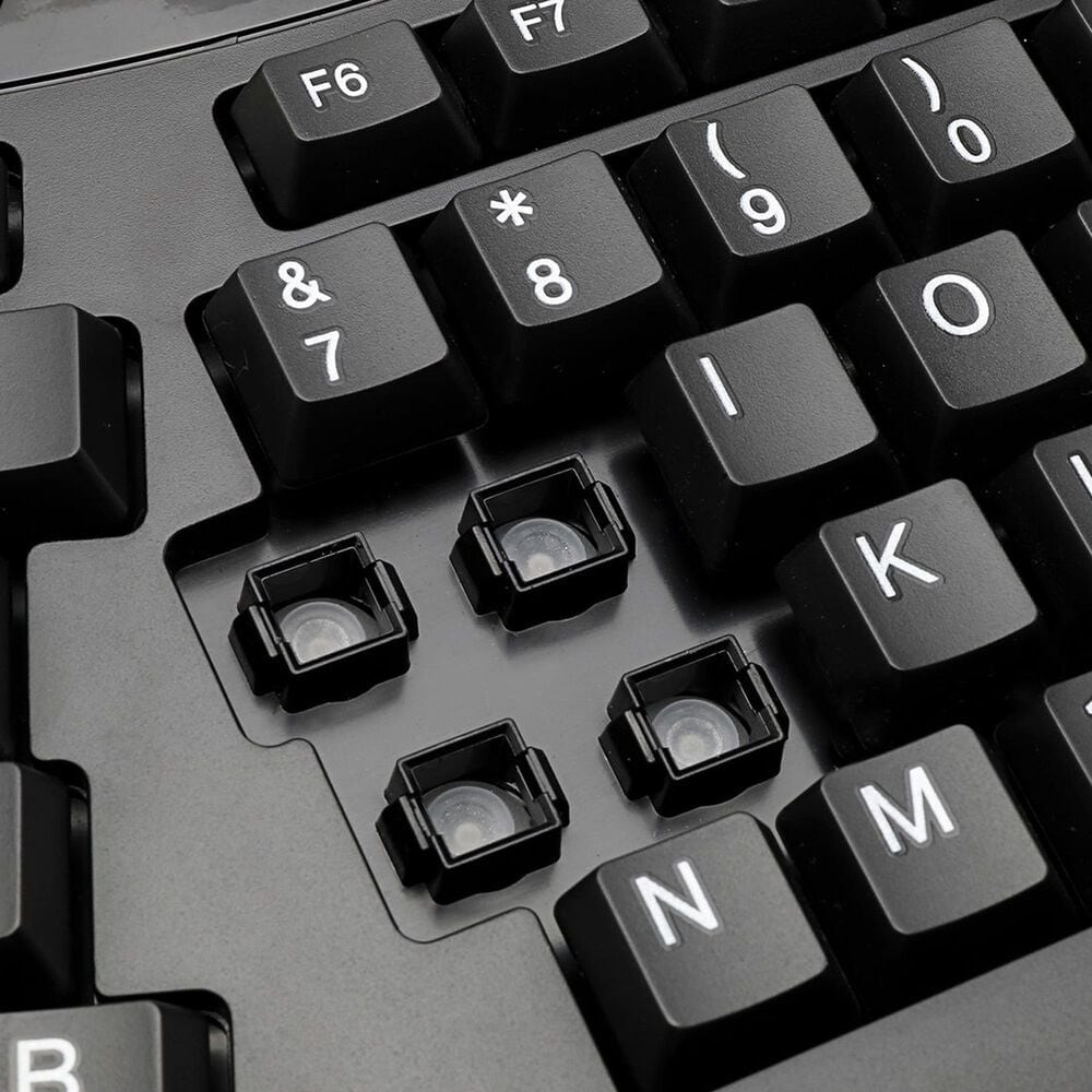 Adesso Wireless Ergo Keyboard and Laser Mouse Combo in Black, , large