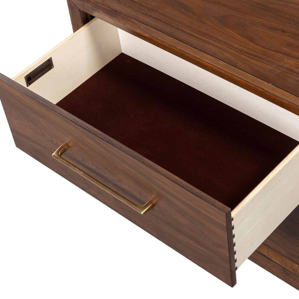 Riva Ridge Jasper 2 Drawer Nightstand in Modern Walnut, , large