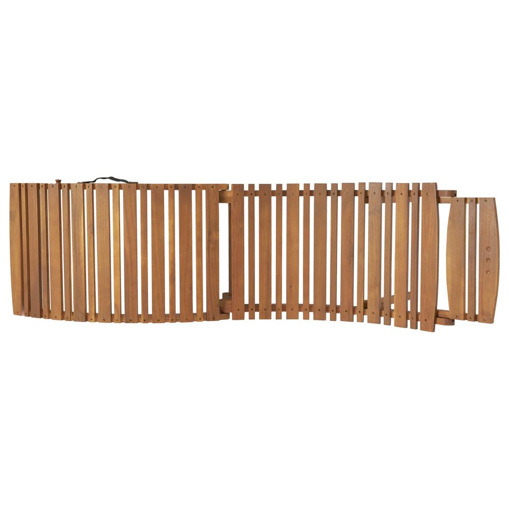 Hearth and Haven Lahaina Outdoor Wood Foldable Chaise Lounge in Brown, , large