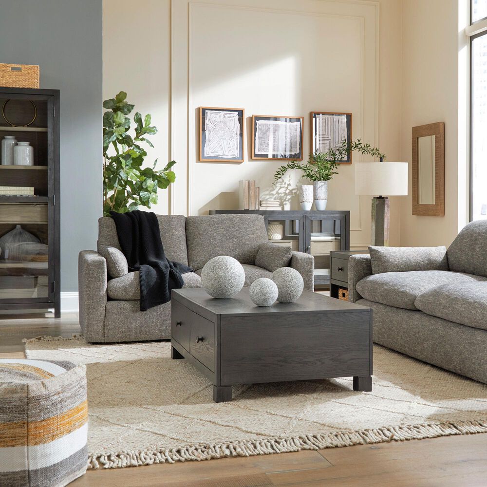 Ashley Dramatic Stationary Loveseat in Granite, , large