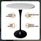 Leisuremod LeisureMod Verve Collection Modern Bar Height Table Black Base with 27 Round Light Natural Wood MDF Top, , large