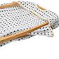 Household Essentials Hamper with Cross Pattern in Black and White, , large