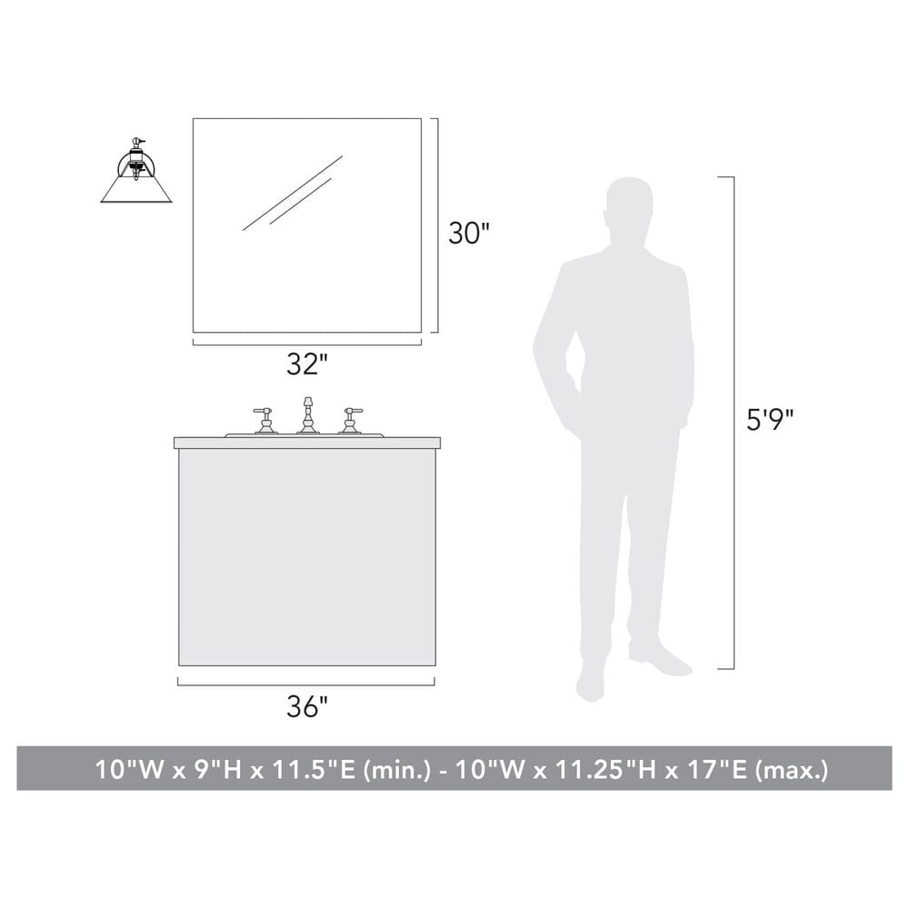 Golden Lighting Orwell 1-Light Wall Sconce in Matte Black and Chrome, , large