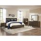 Urban Home Boracay Queen Upholstered Wingback Storage Bed in Wild Oats Brown, , large