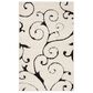 Safavieh Florida Shag SG455-1290-3 3"3" x 5"3" Ivory/Black Area Rug, , large