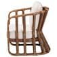 Baxton Studio Westham Arm Chair with Light Brown Rattan in White, , large
