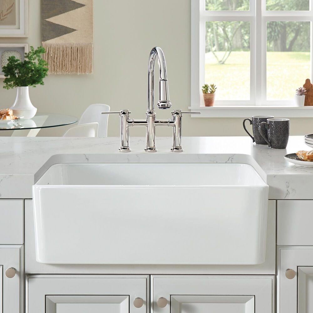 Blanco Cerana 30&quot; Apron Single Bowl Farmhouse Sink in White, , large