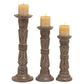 Maple and Jade 18" Candle Holder in Light Brown (Set of 3), , large