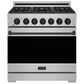 Thor Kitchen Gordon Ramsay 6 Cu. Ft. Professional Gas Range with Black Handle Kit in Stainless Steel, , large